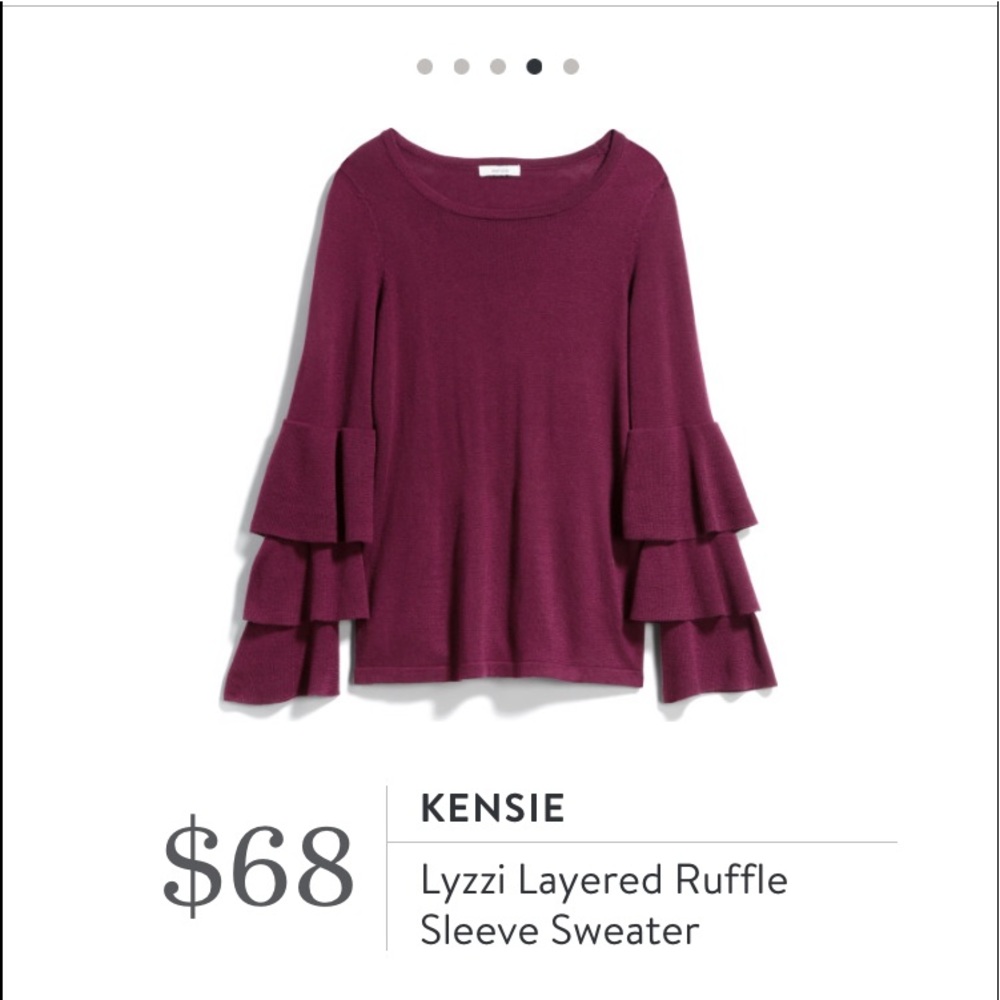Large Kenzie Stitchfix Sweater Ruffle Bell Sleeve
